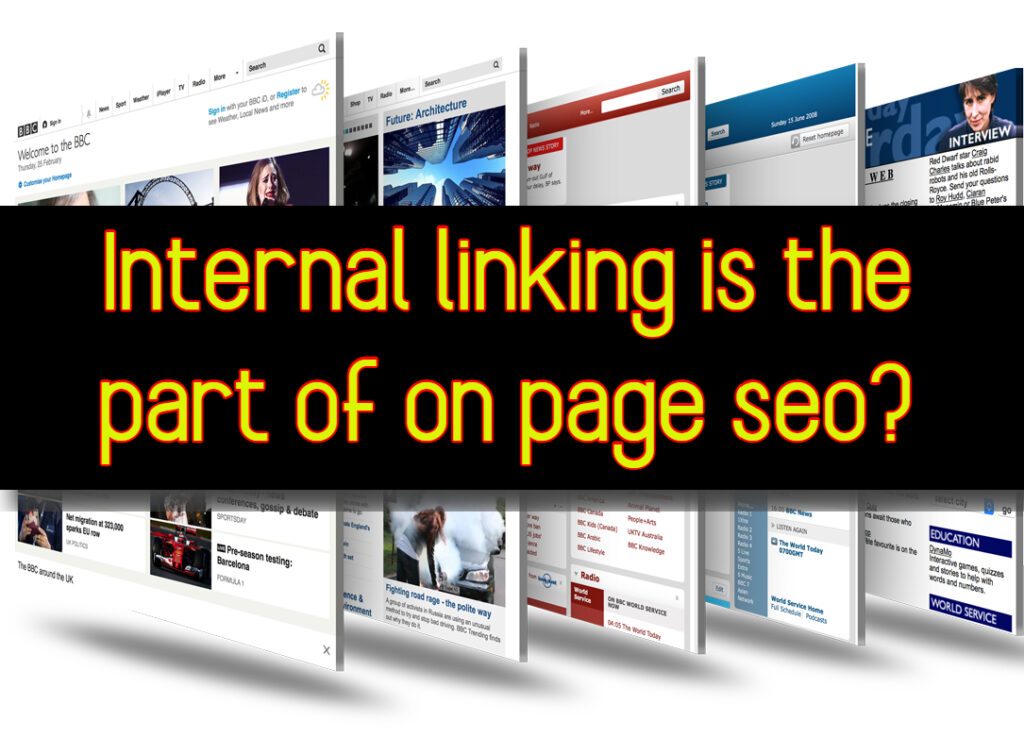 Internal linking is the part of on page seo